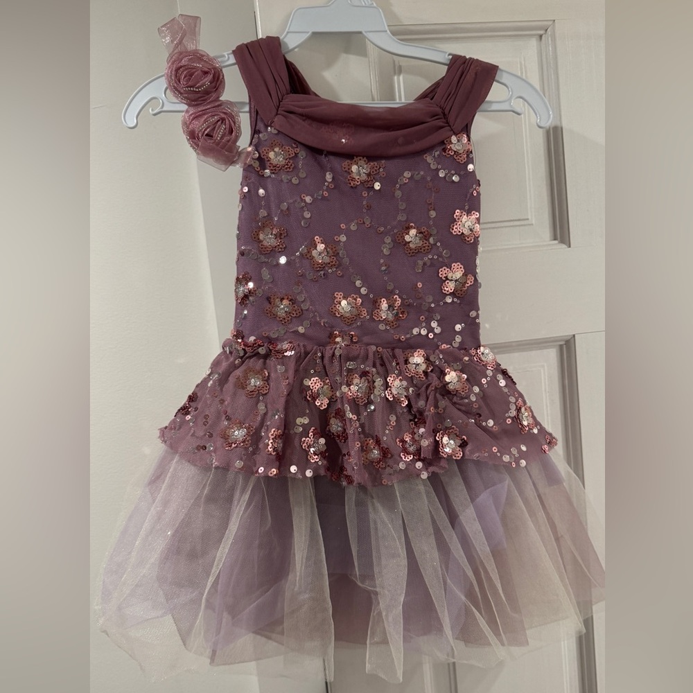 Sparkling Floral Kids Dance Costume